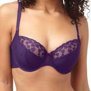 Cleo by Panache Purple 👙Kali Balconette Bra NWT 